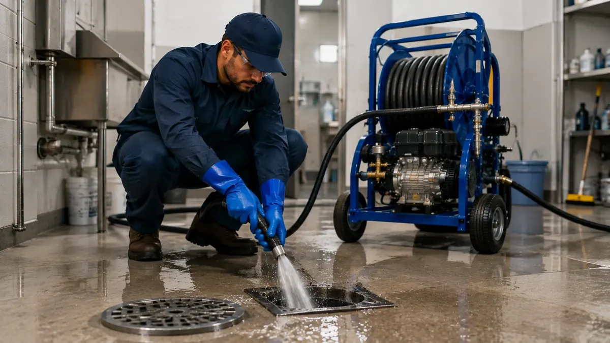 Floor Drain Hydro Jet Cleaning in El Monte