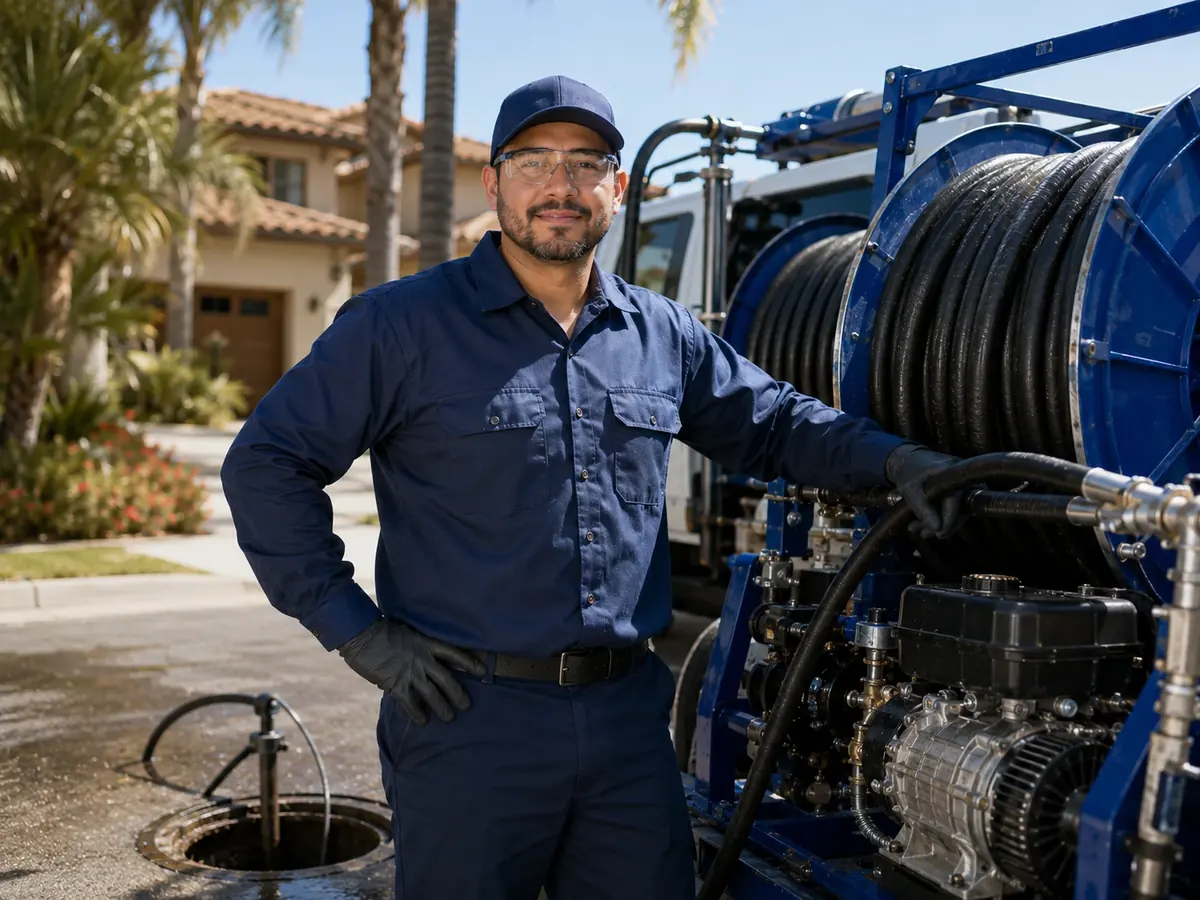 Hydro jet sewer cleaning in El Monte