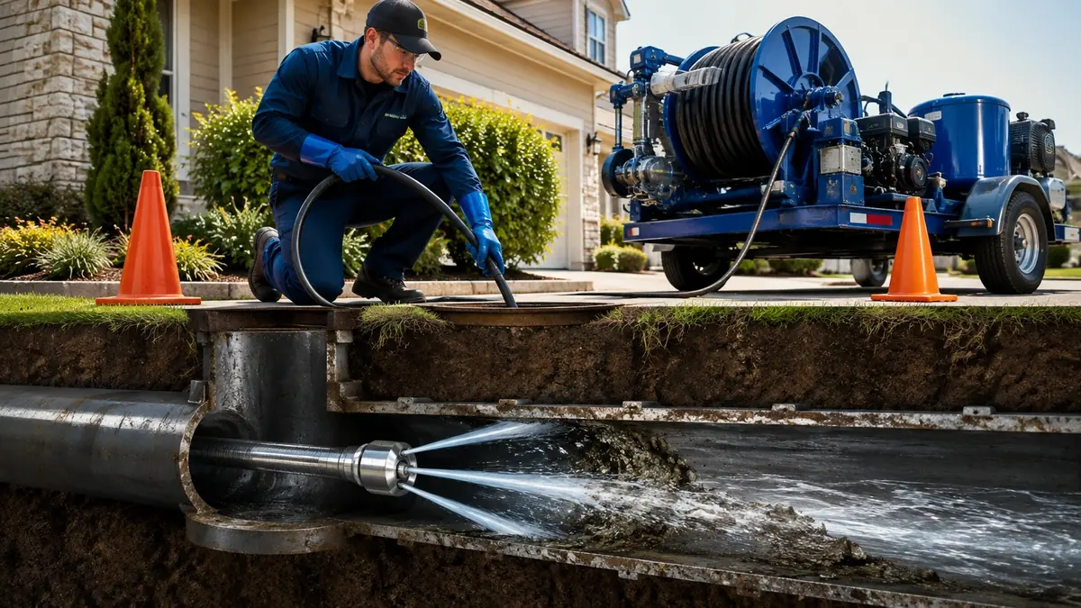 Main Sewer Line Hydro Jet Cleaning in El Monte